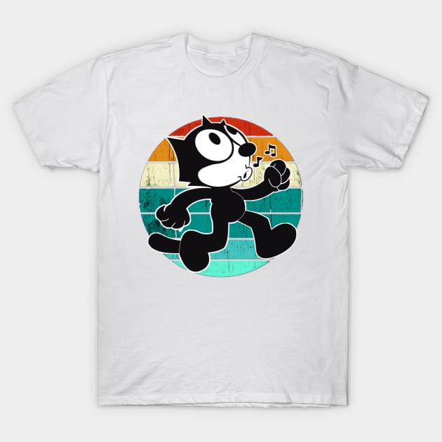 Felix The Cat Retro T-Shirt by kupkle